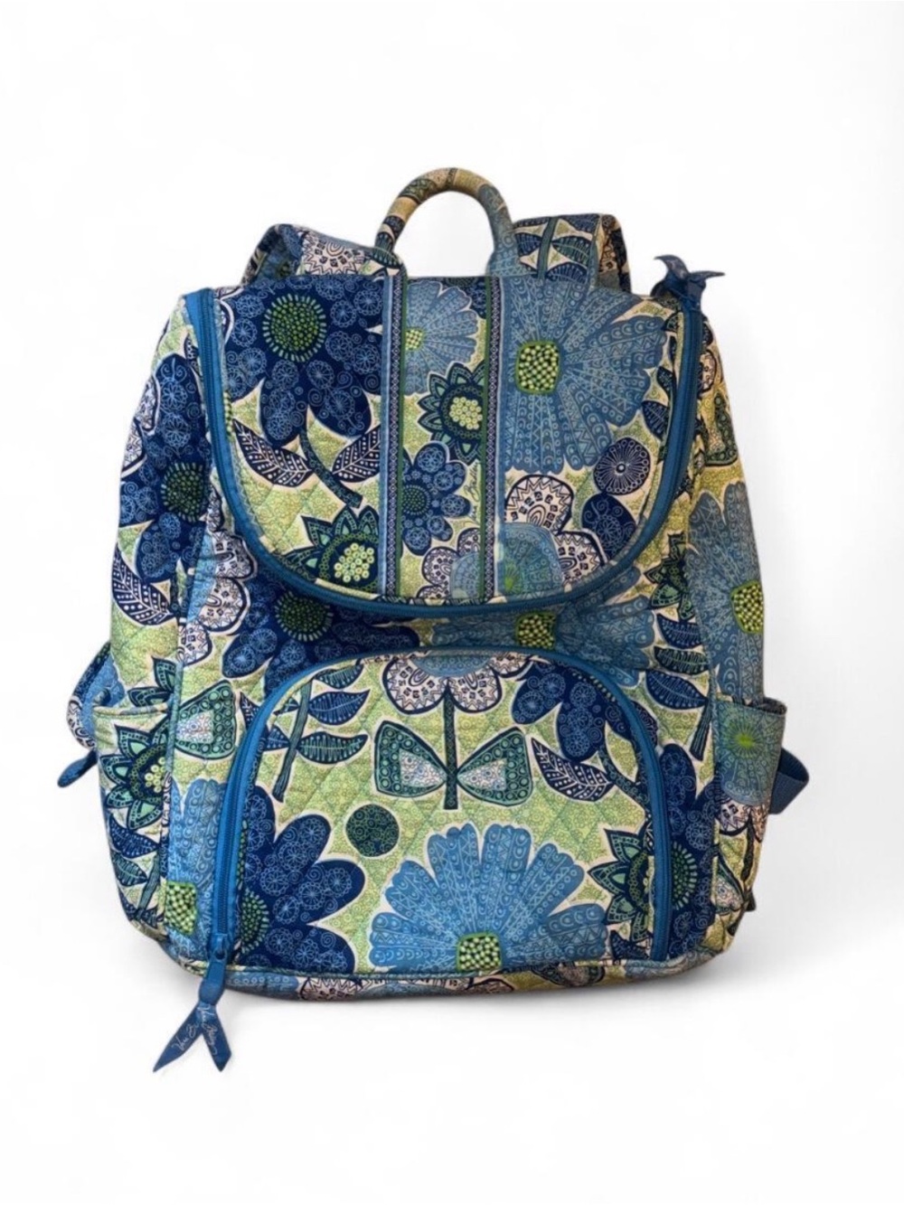 Vera Bradley Blue Floral Quilted Backpack